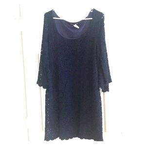Navy blue lace dress